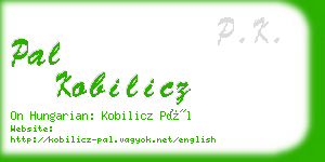 pal kobilicz business card